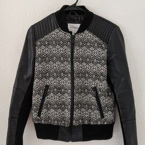 BCBGeneration Mixed Media Bomber Jacket S